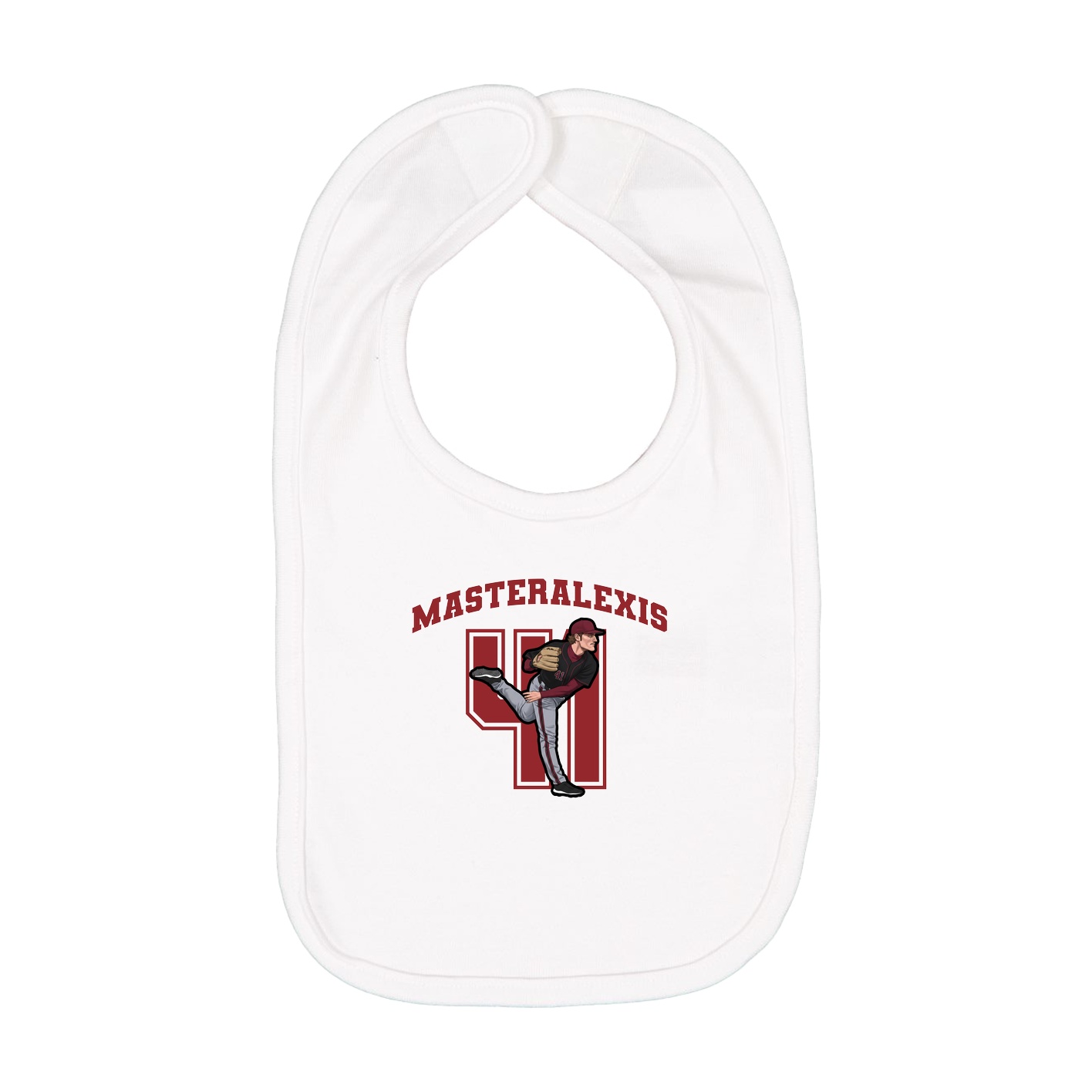 Infant Bib — Number in White