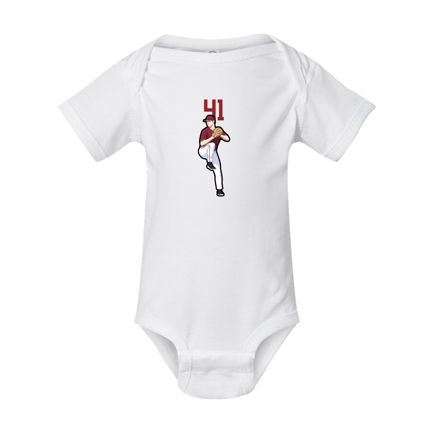 Baby Onesie — Number Top in White