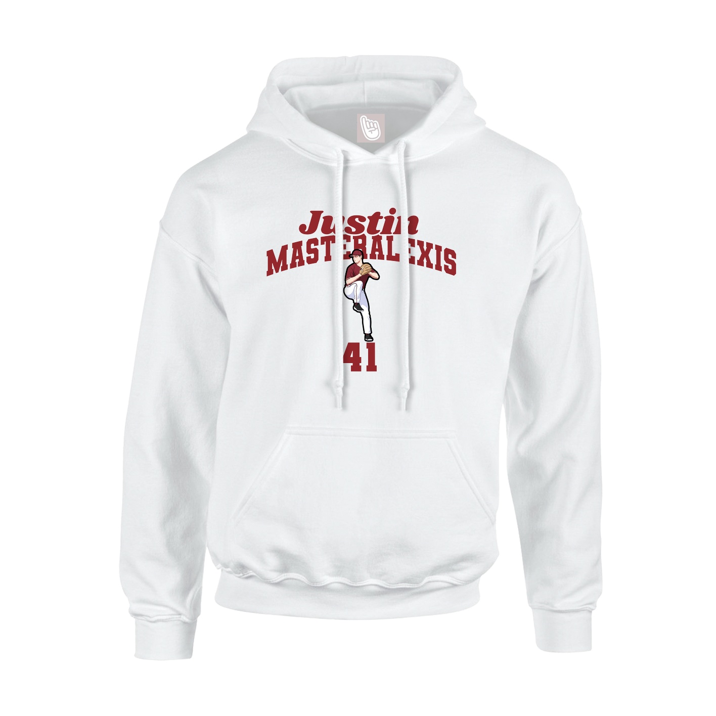 Youth Hoodie — Signature Arch in White