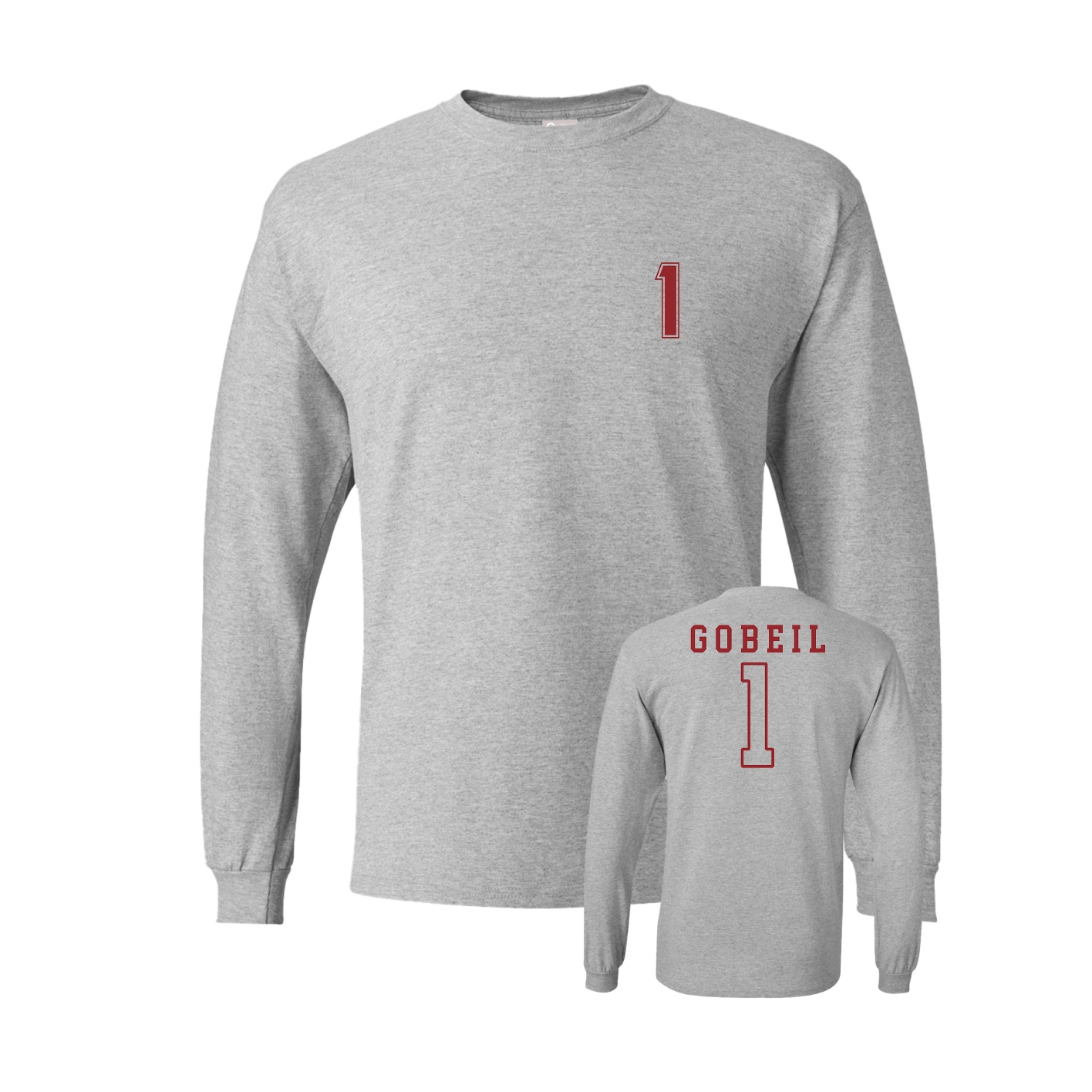 Long Sleeve Tee — Chest Back in Grey