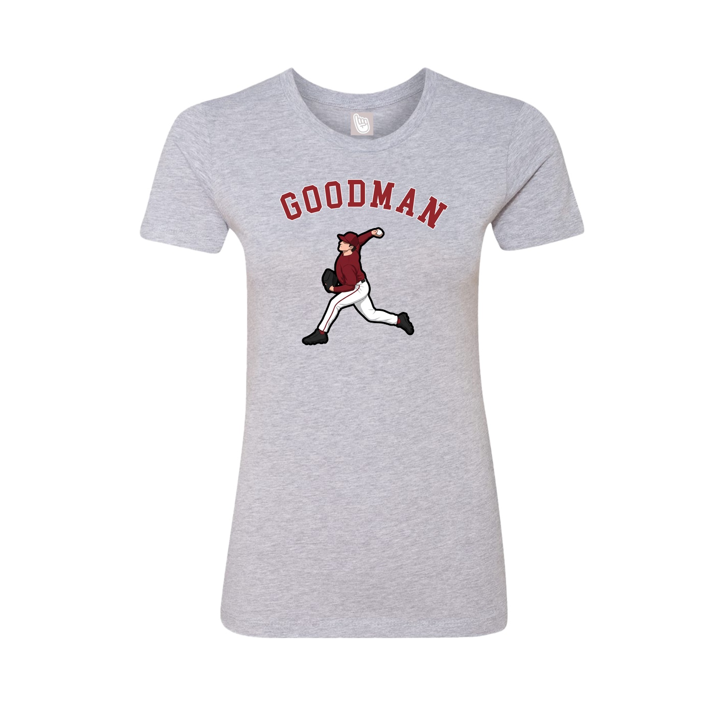 Fitted Women's Tee — Shirsey Arch in Grey
