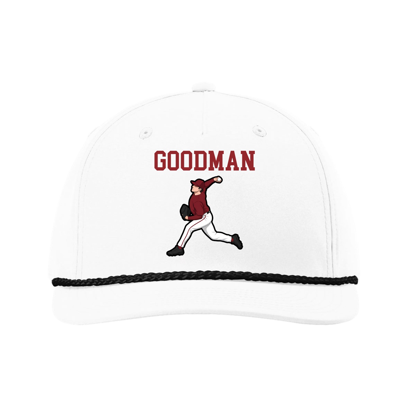 Five-Panel Classic Rope Cap — Shirsey in White