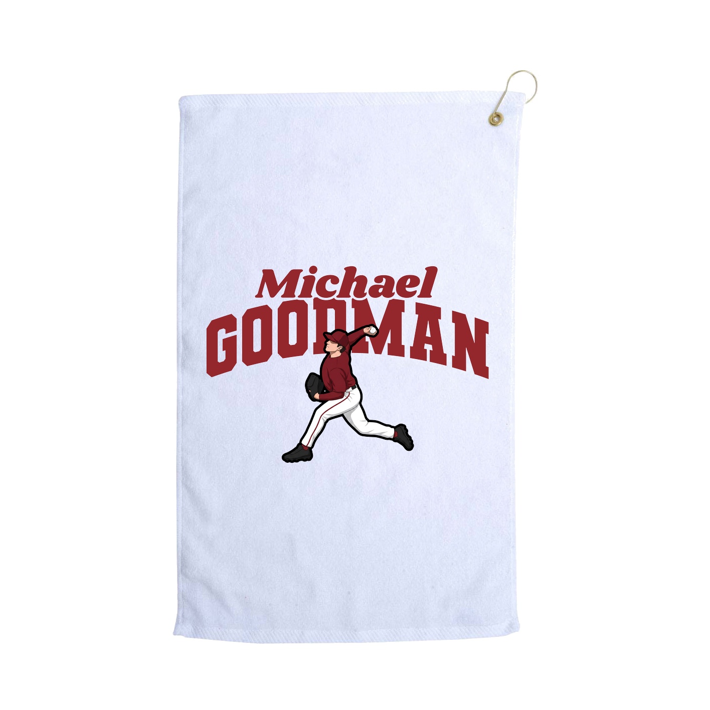 Golf Towel — Signature Arch in White