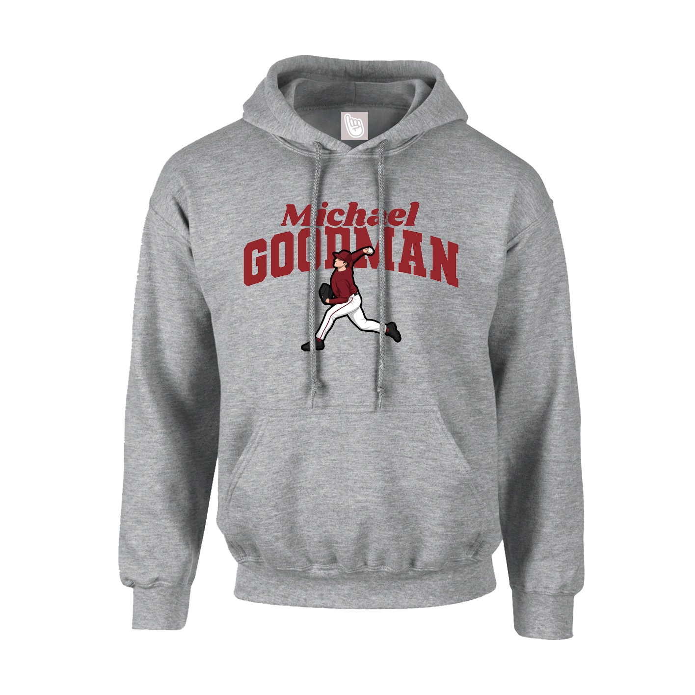 Youth Hoodie — Signature Arch in Grey