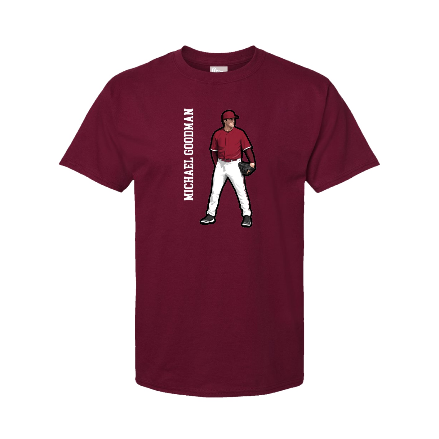 Tee — Name Vertical in Cardinal