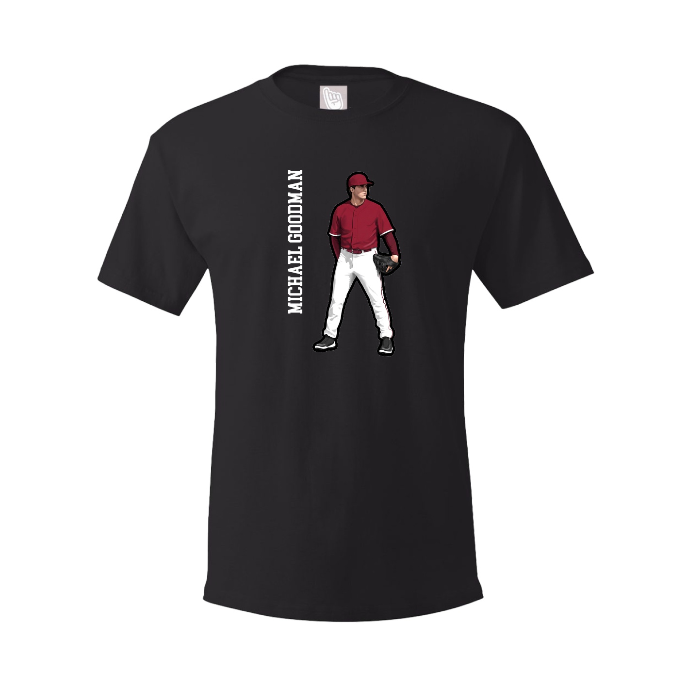Youth Tee — Name Vertical in Black