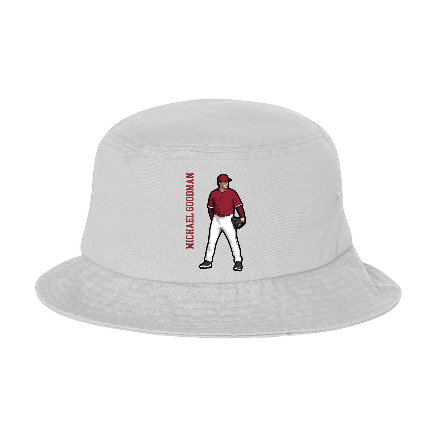 Bucket Cap — Name Vertical in White