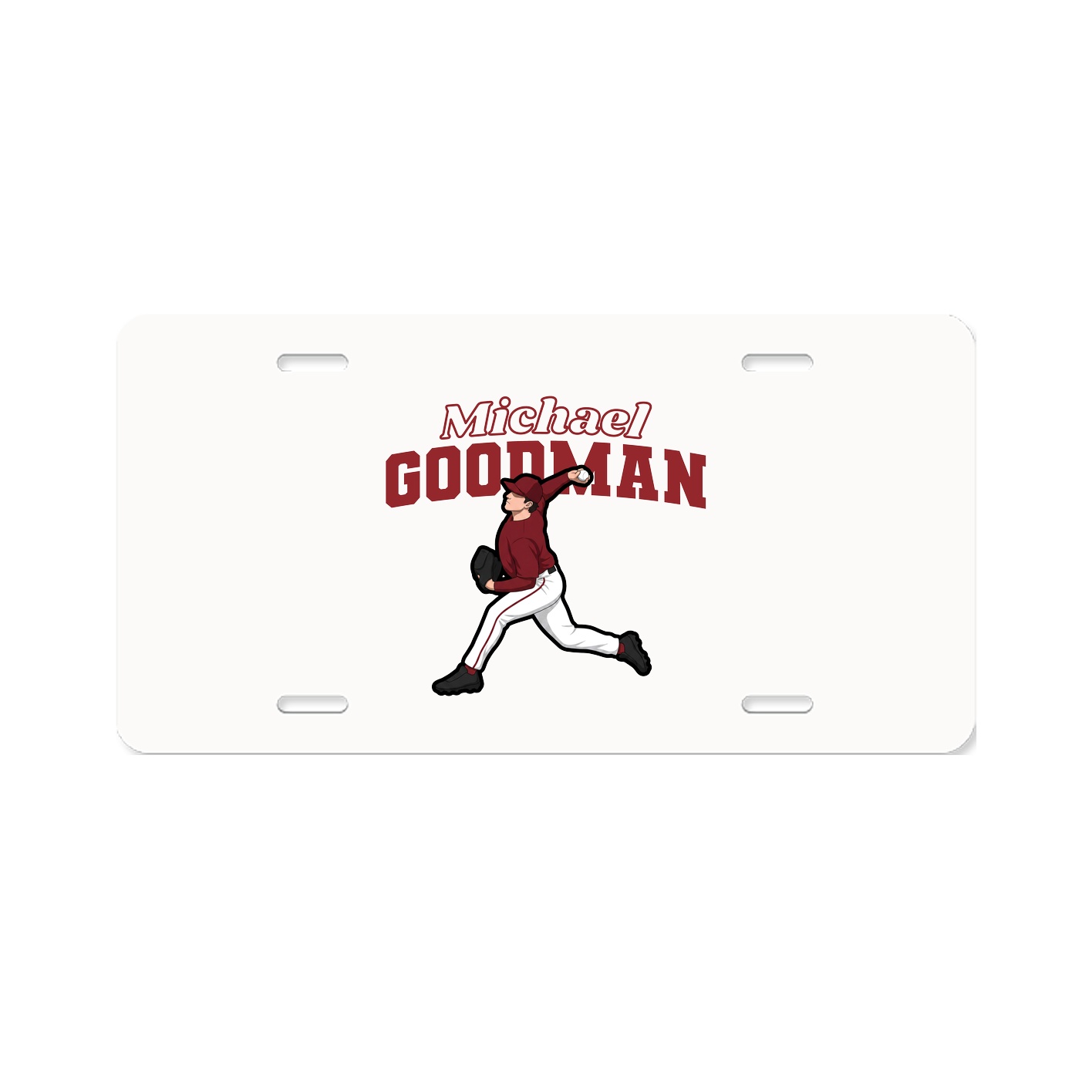 License Plate — Name Arch in Classic