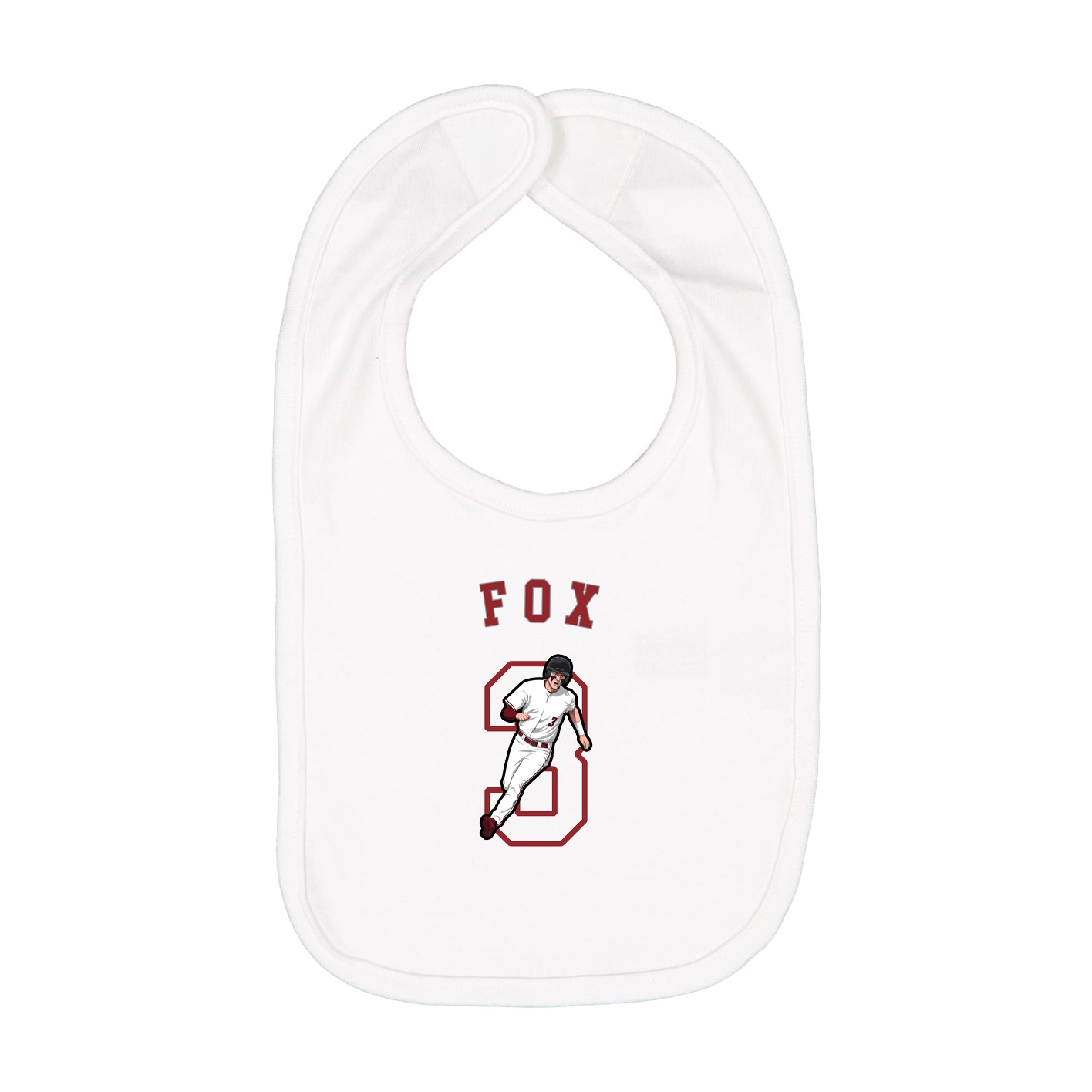Infant Bib — Shirsey Arch in White