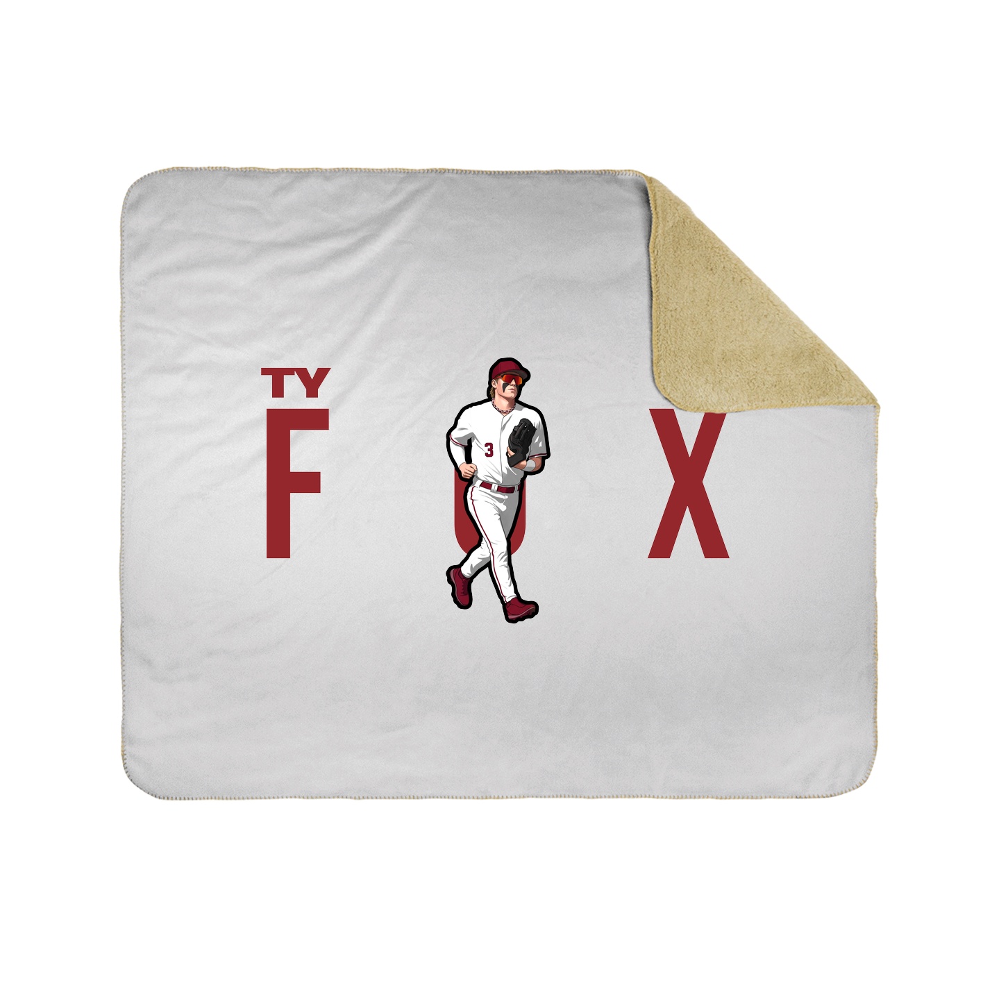 Throw Blanket — Player Name in White