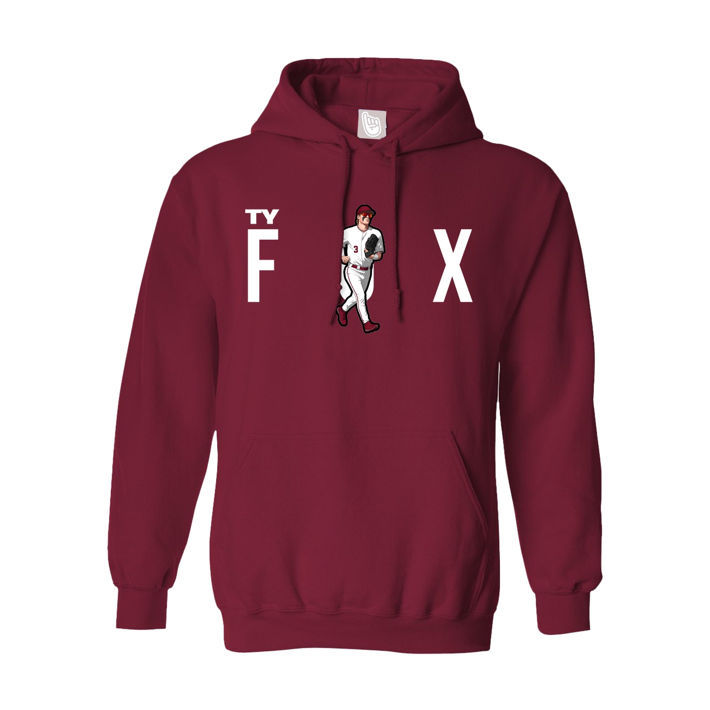 Hoodie — Player Name in Cardinal