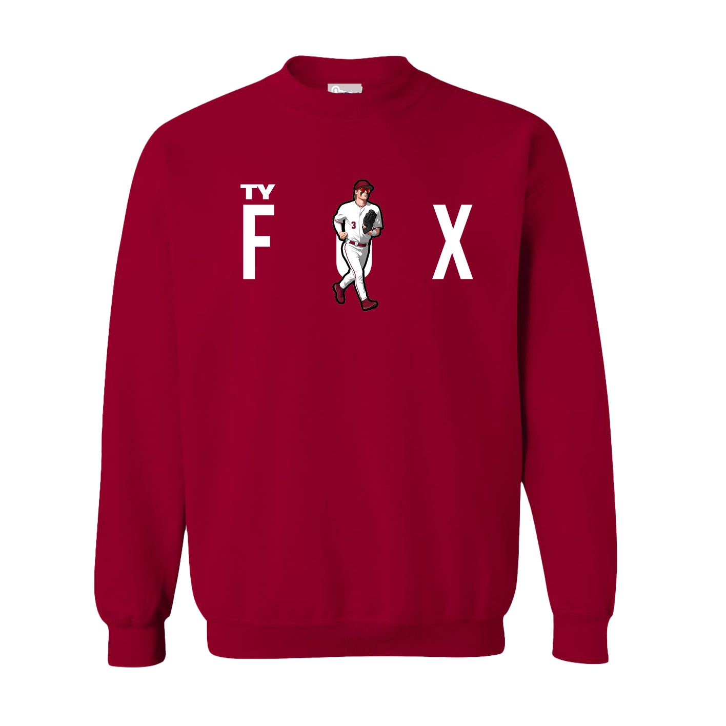 Fleece Crew — Player Name in Cardinal