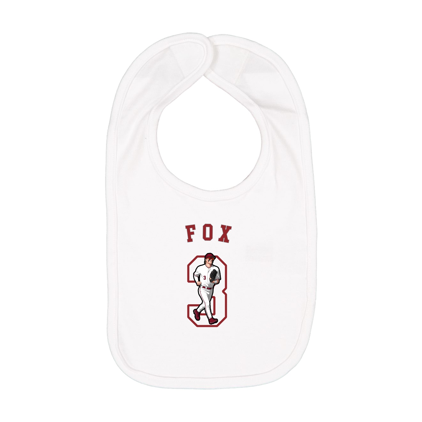 Infant Bib — Shirsey Arch in White