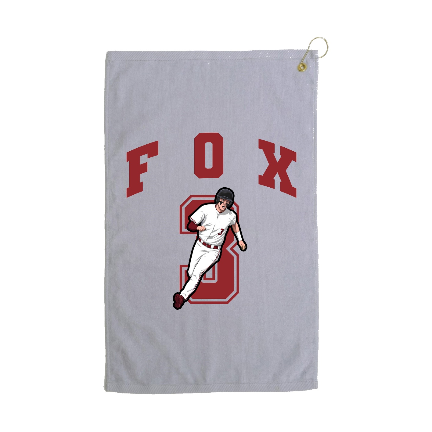Golf Towel — Number in Grey