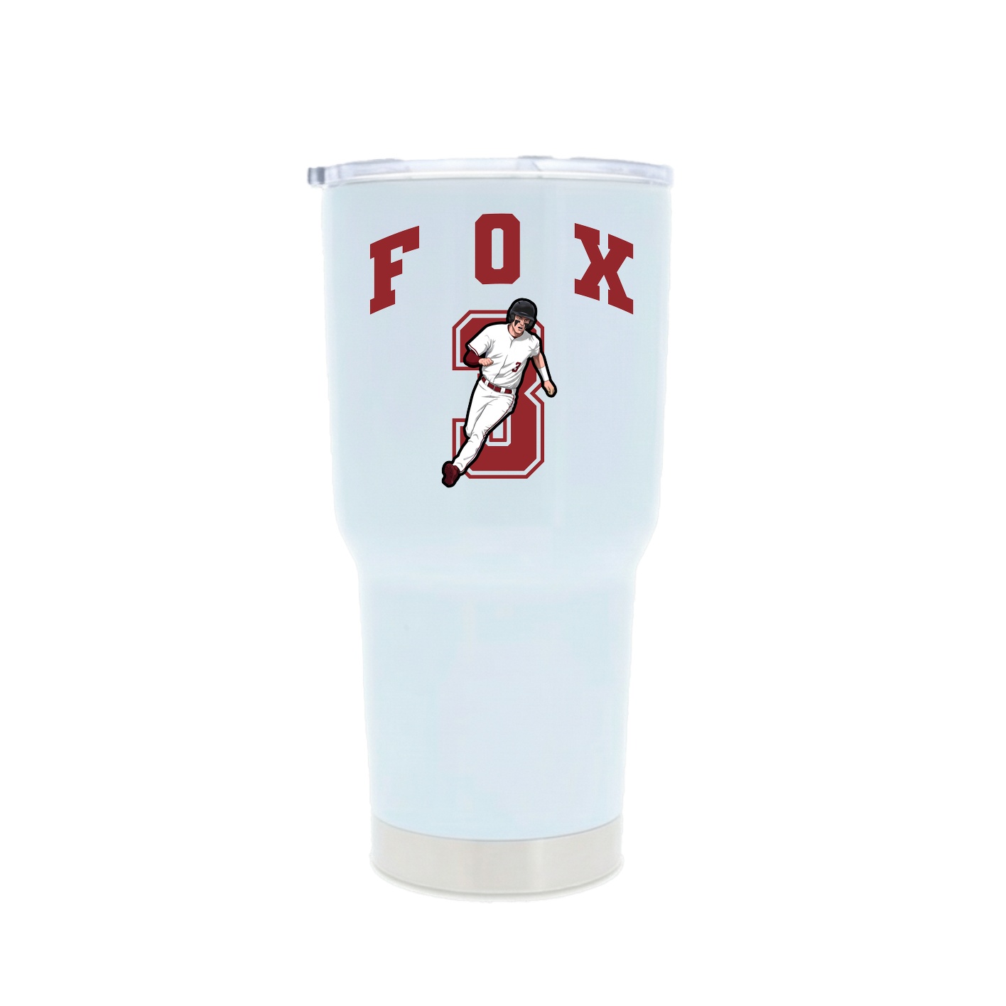 30oz Stainless Steel Tumbler — Number in White