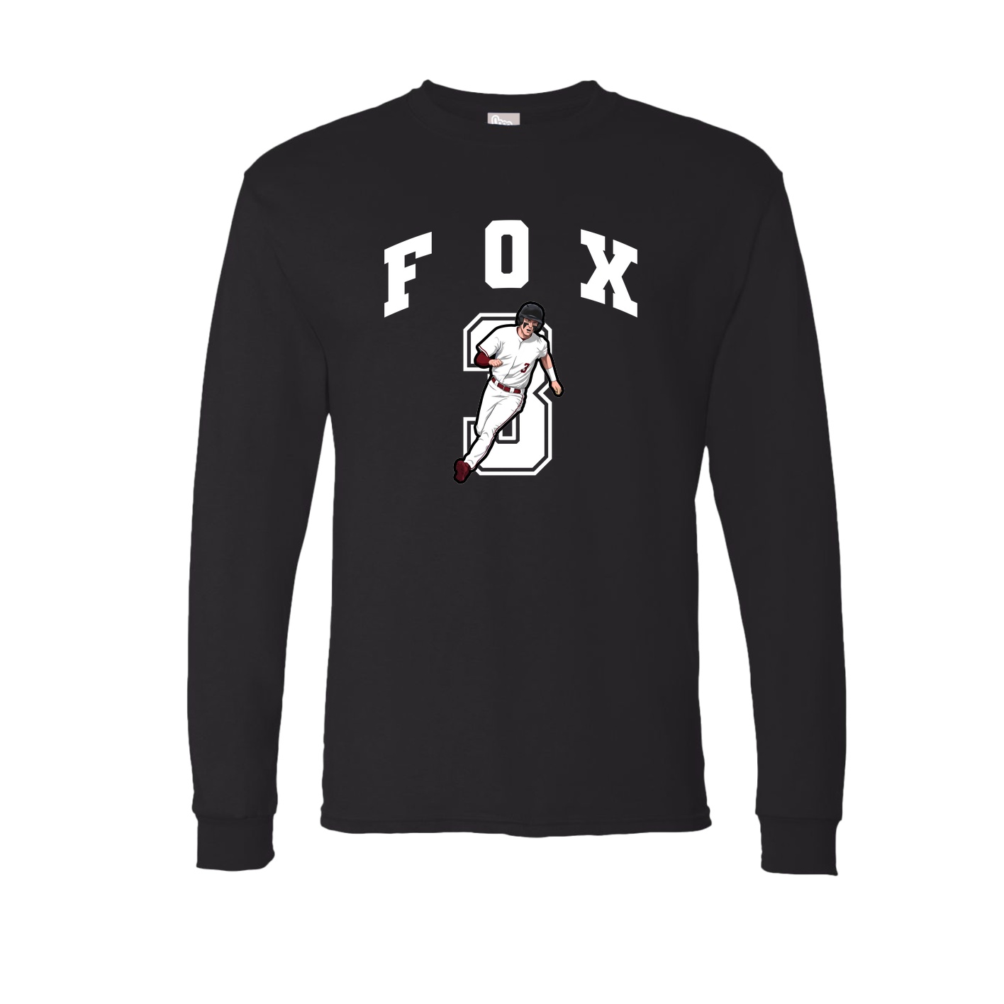 Long Sleeve Tee — Number in Black