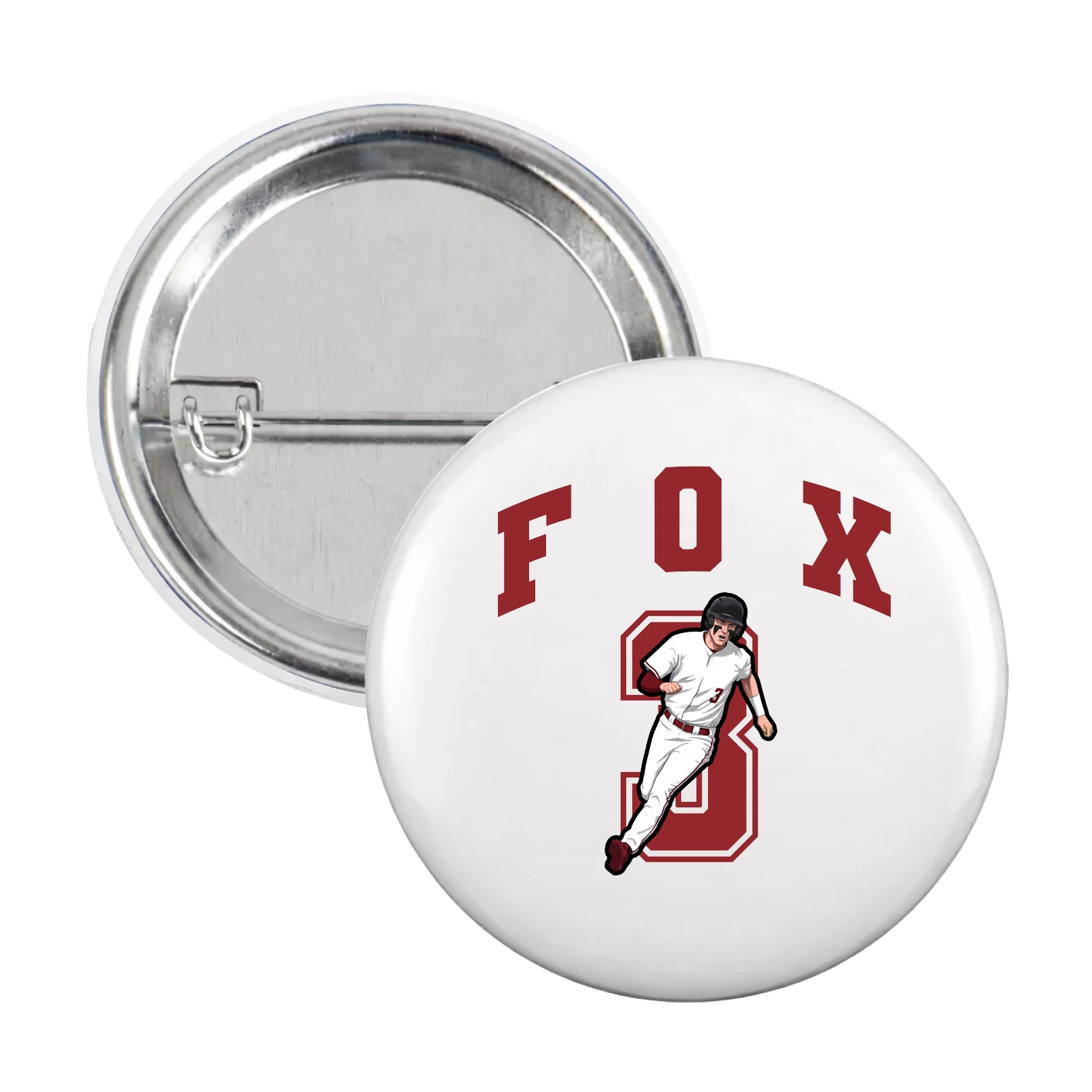 Game Day Button — Number in White