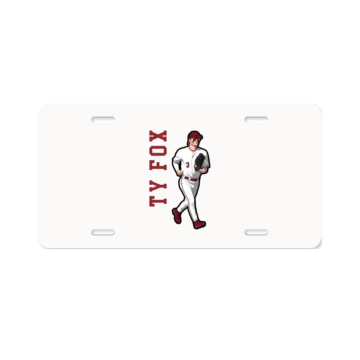 License Plate — Name Vertical in Classic
