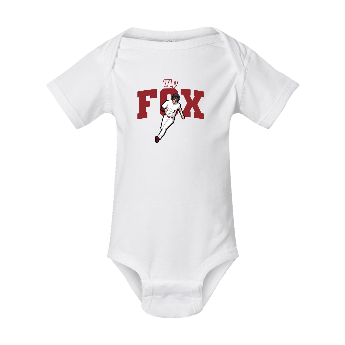 Baby Onesie — Name Arch in White