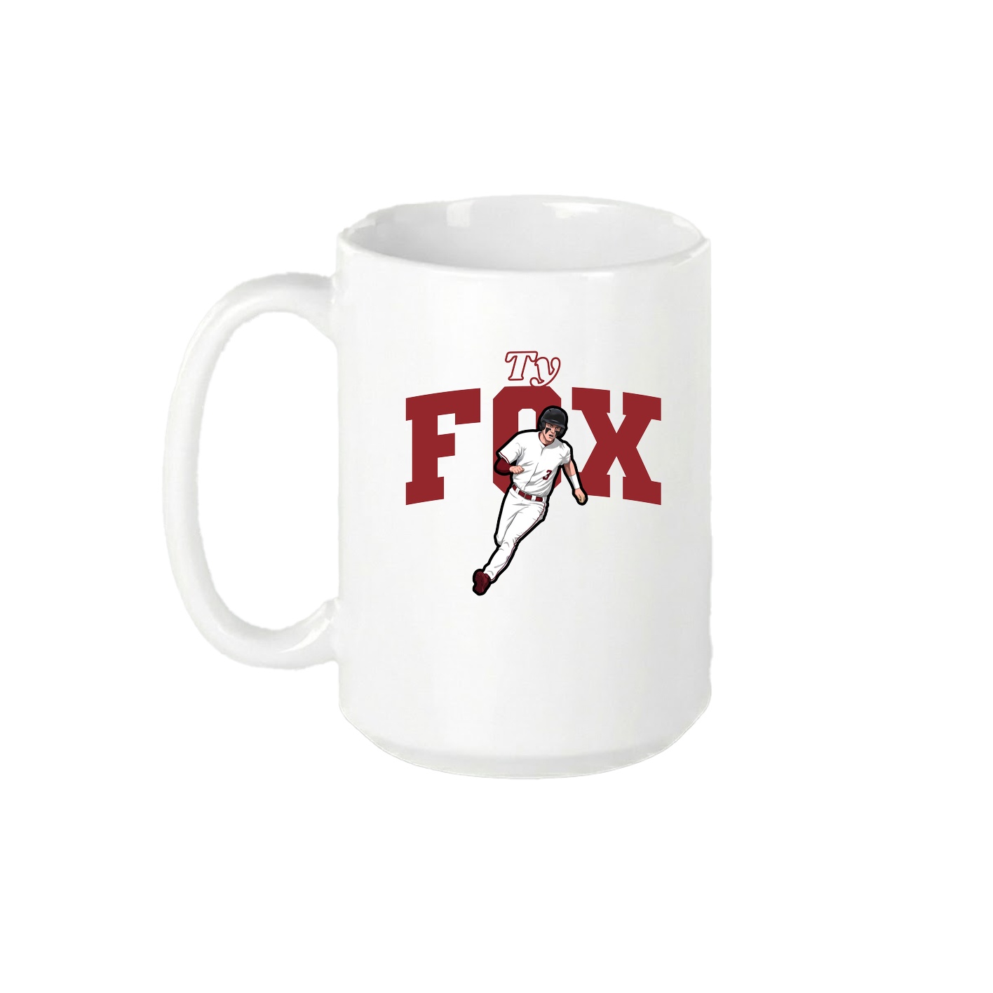 15oz Coffee Mug — Name Arch in White