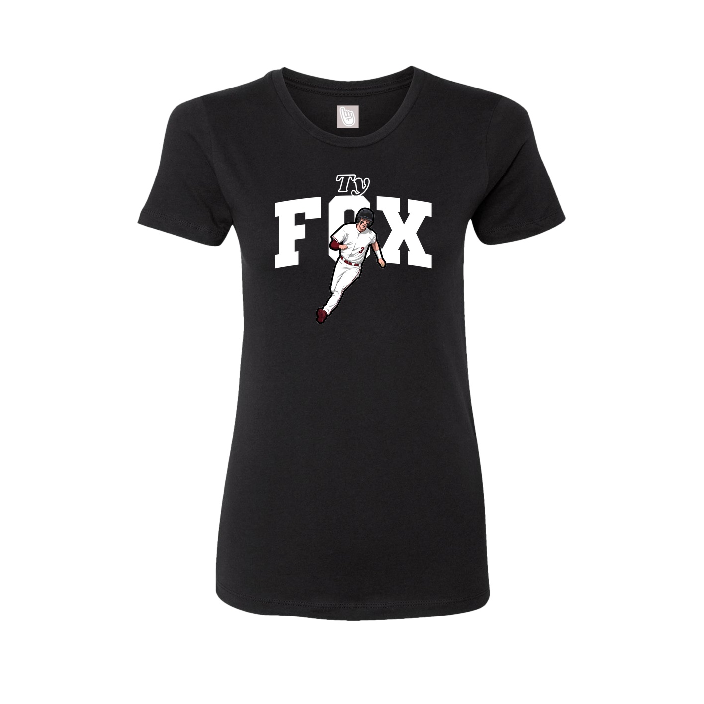Fitted Women's Tee — Name Arch in Black