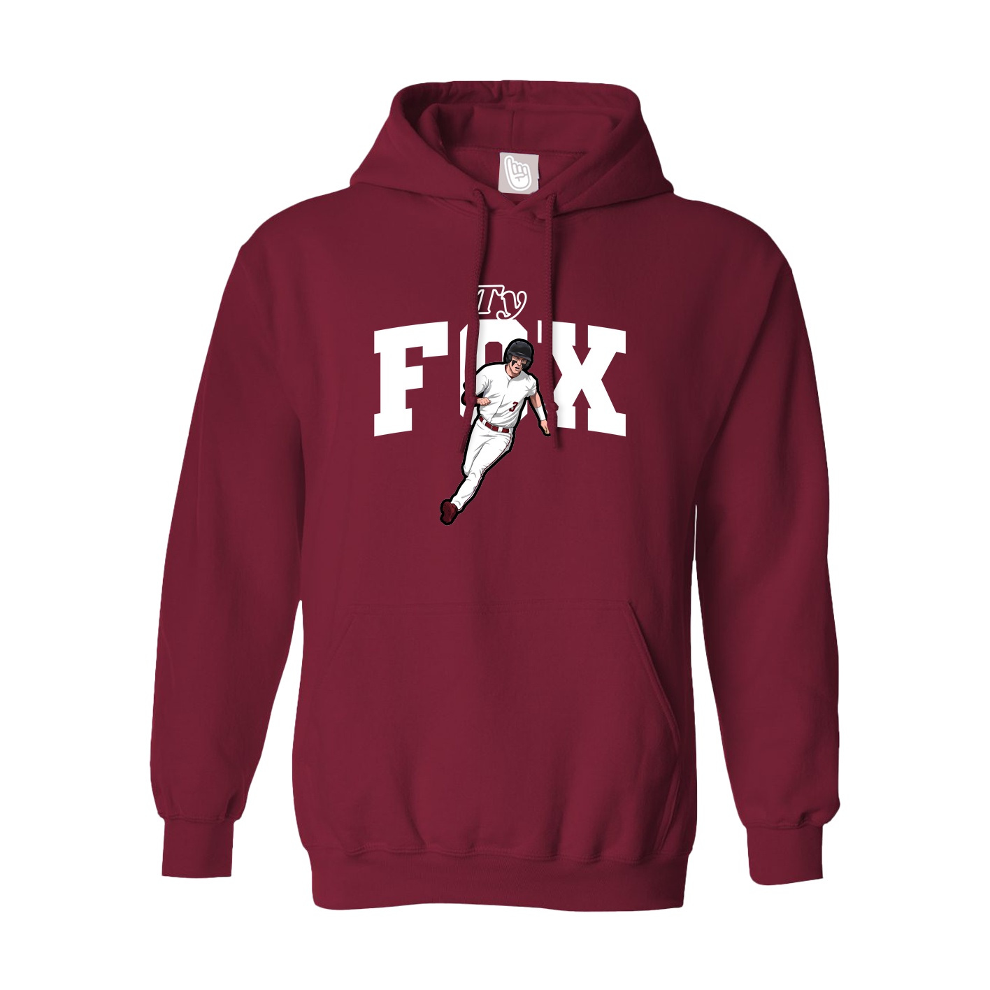 Hoodie — Name Arch in Cardinal