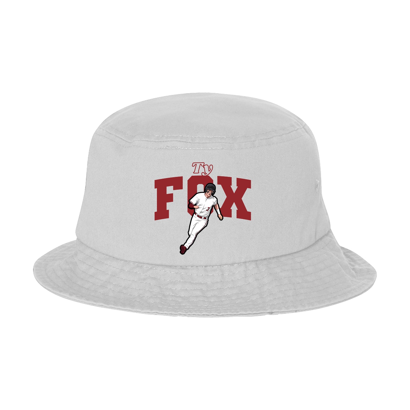 Bucket Cap — Name Arch in White