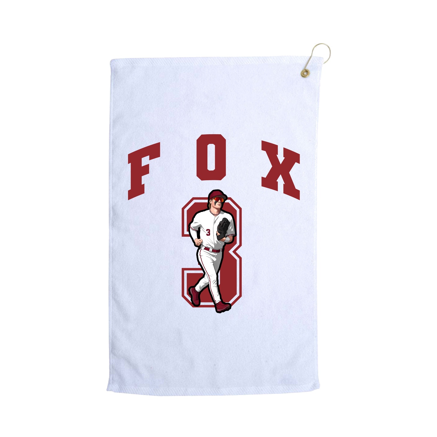 Golf Towel — Number in White