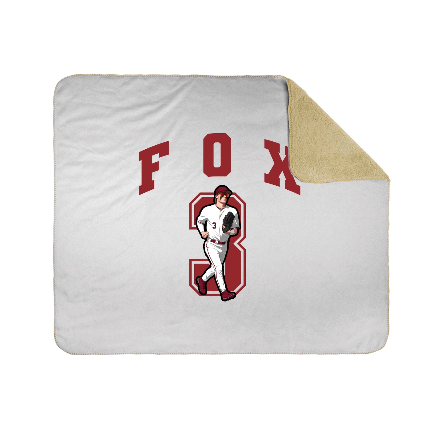 Throw Blanket — Number in White