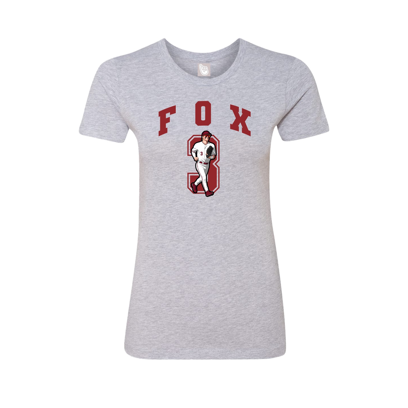 Fitted Women's Tee — Number in Grey