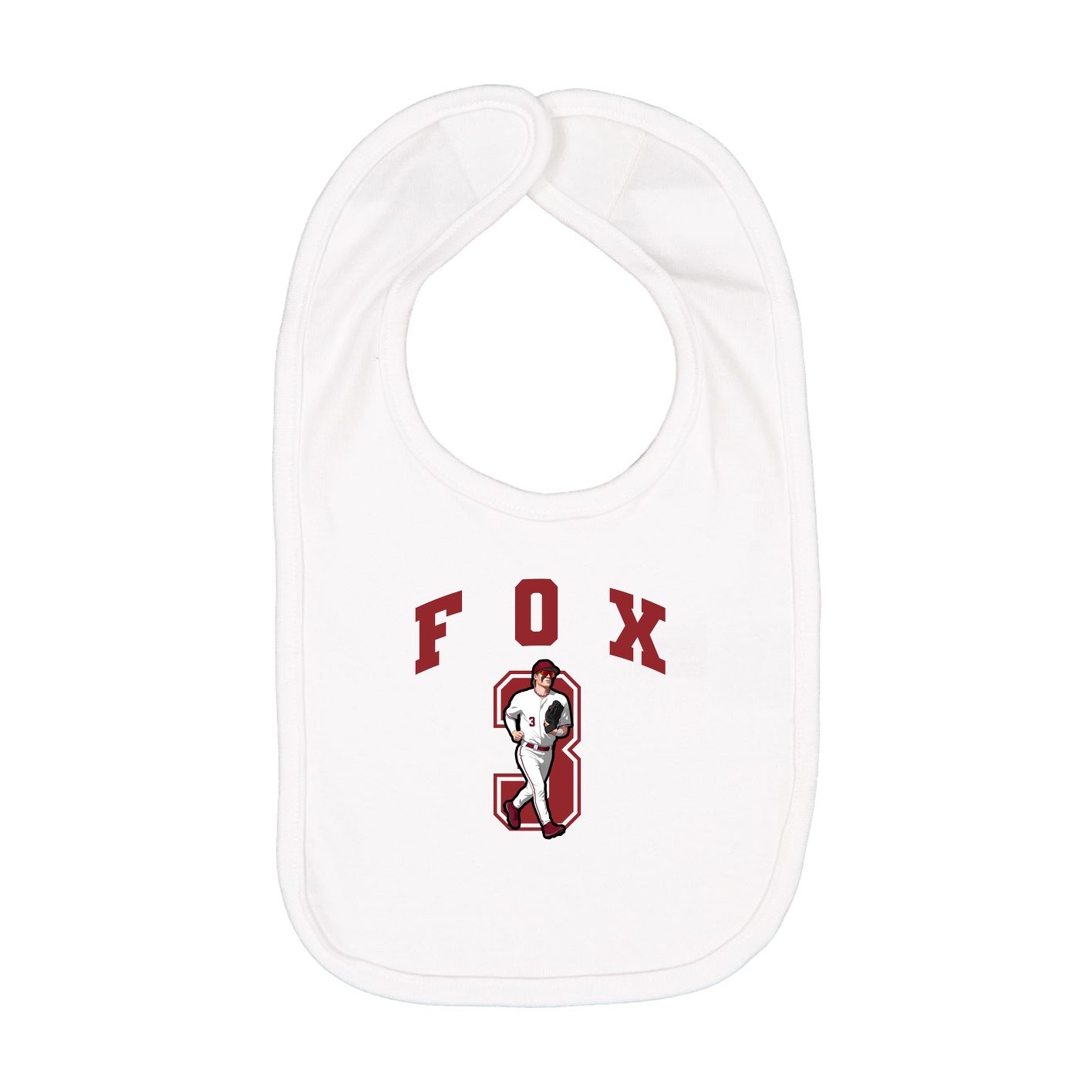 Infant Bib — Number in White