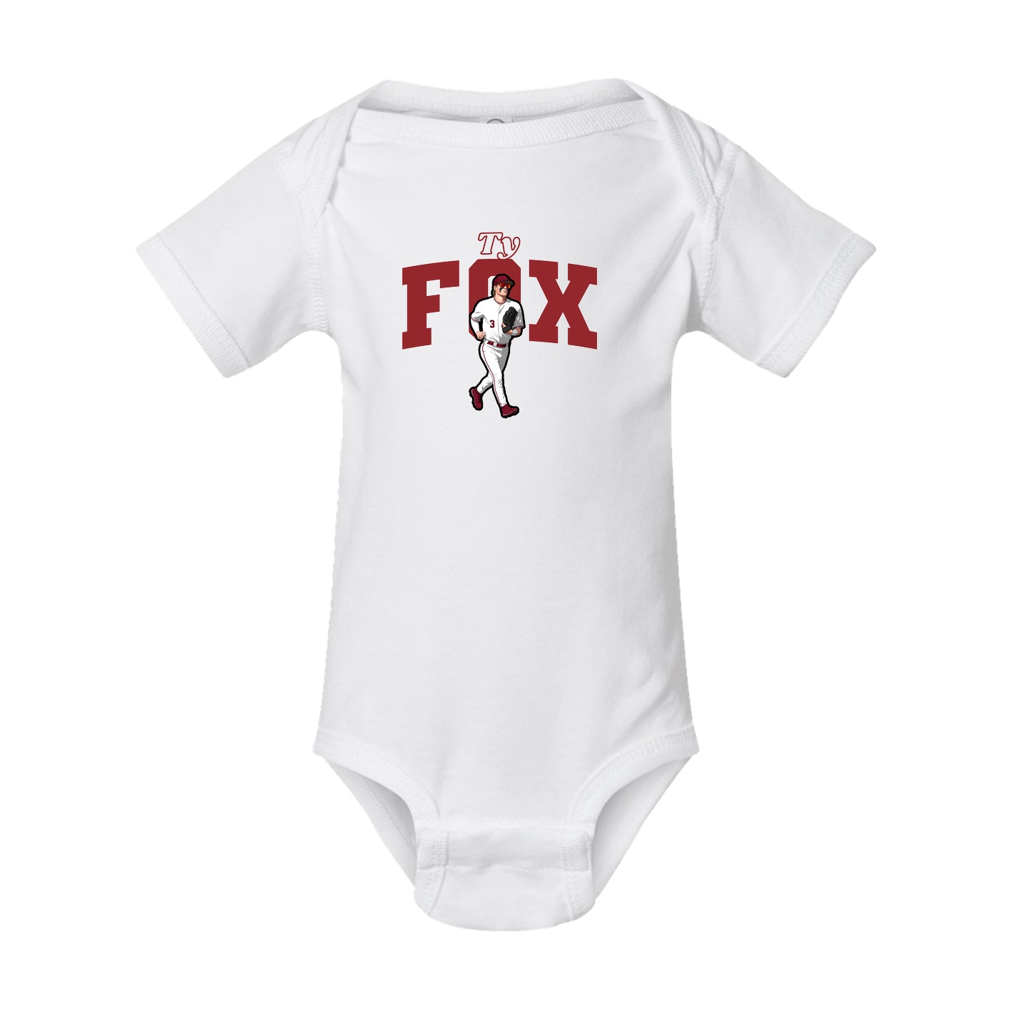 Baby Onesie — Name Arch in White