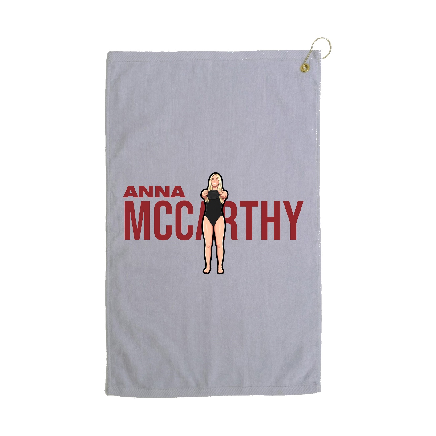 Golf Towel — Player Name in Grey
