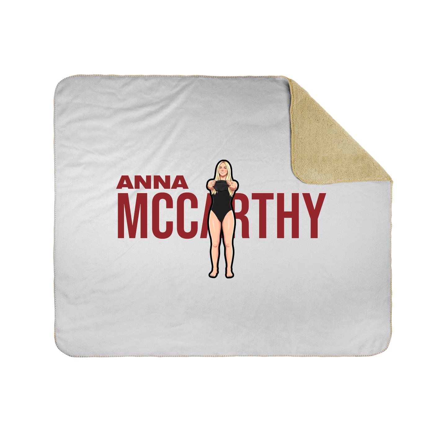 Throw Blanket — Player Name in White