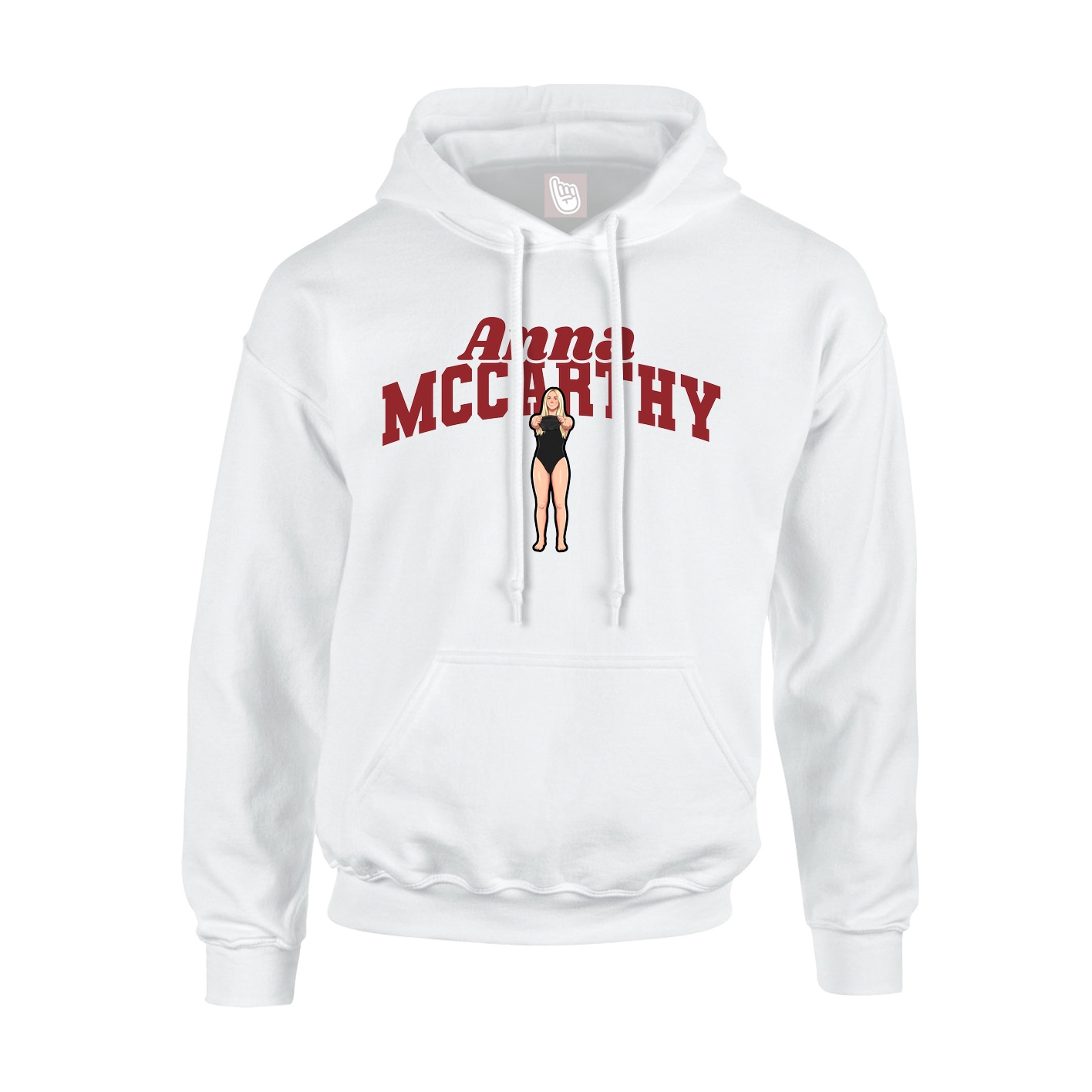 Hoodie — Signature Arch in White