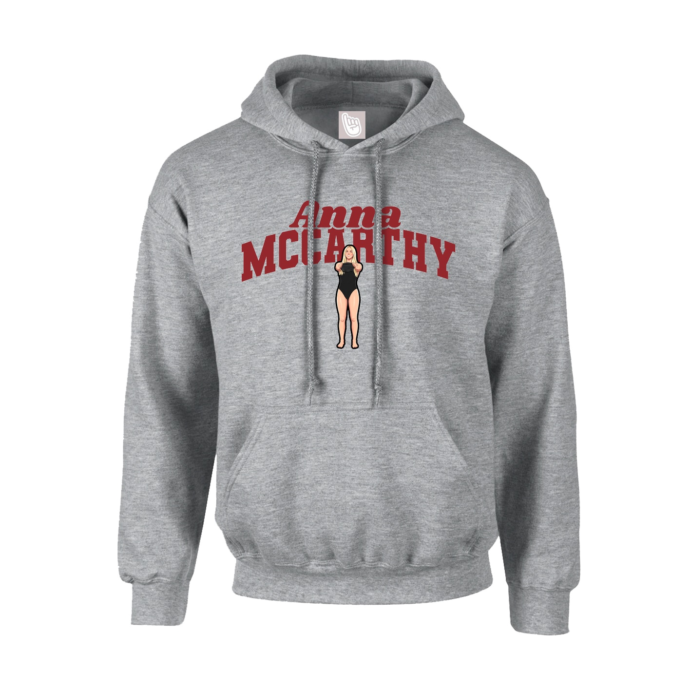 Youth Hoodie — Signature Arch in Grey