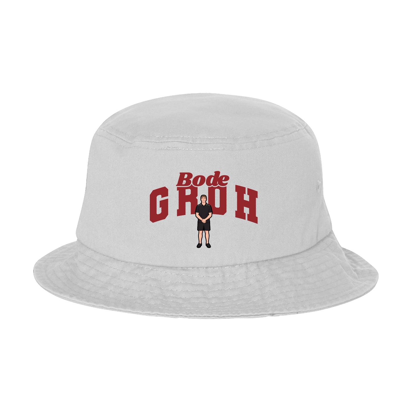 Bucket Cap — Signature Arch in White