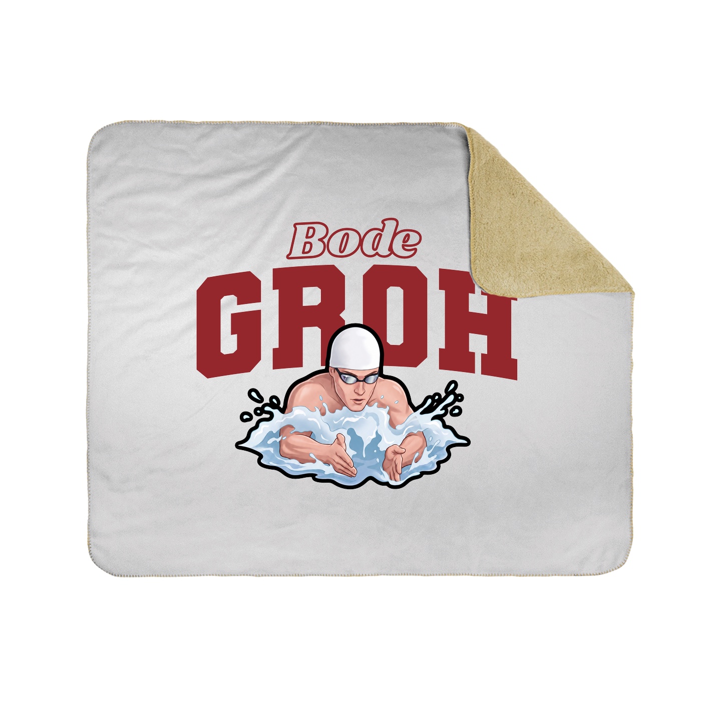 Throw Blanket — Name Arch in White