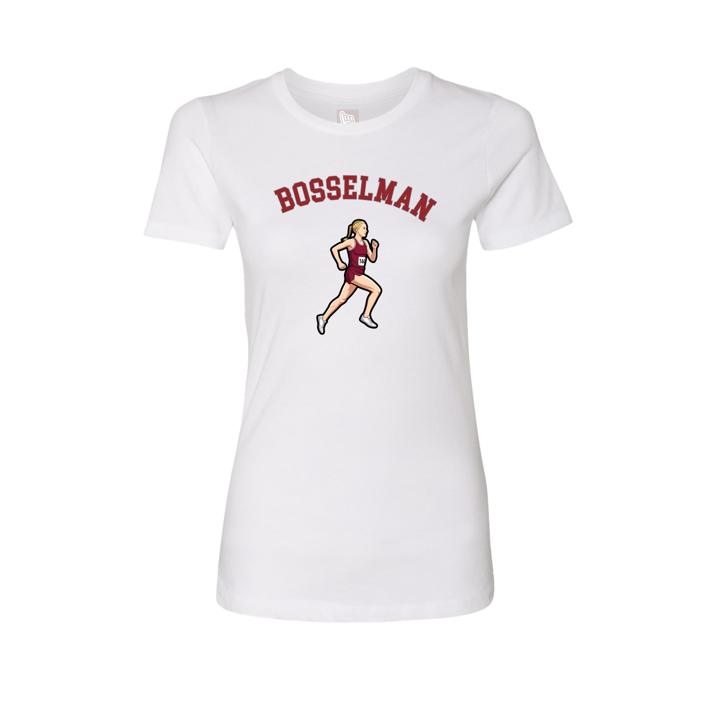 Fitted Women's Tee — Shirsey Arch in White