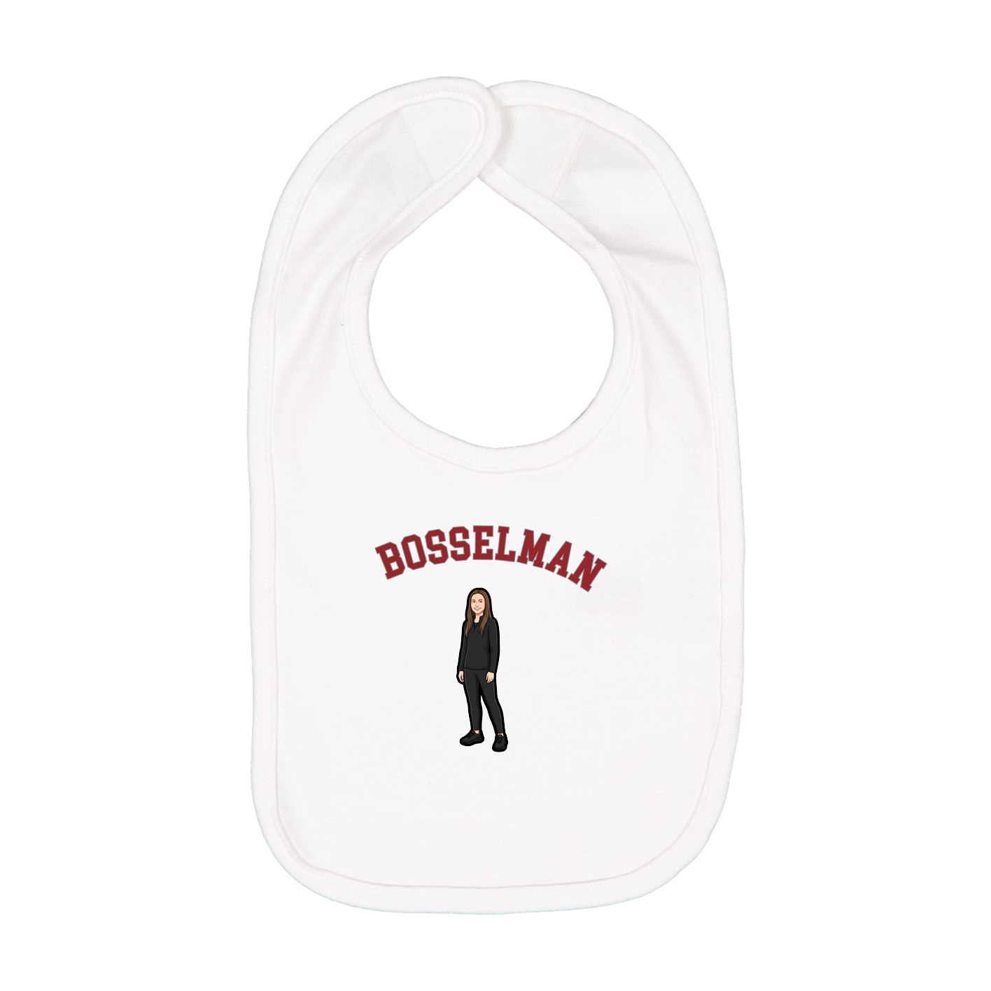 Infant Bib — Shirsey Arch in White