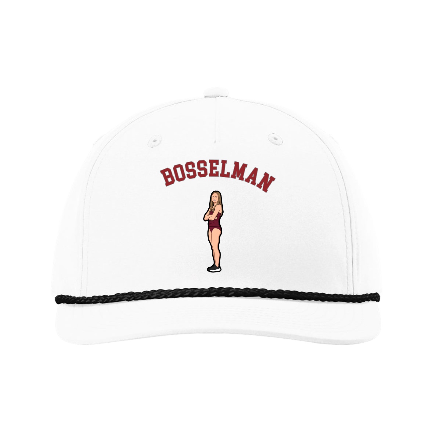 Five-Panel Classic Rope Cap — Shirsey Arch in White