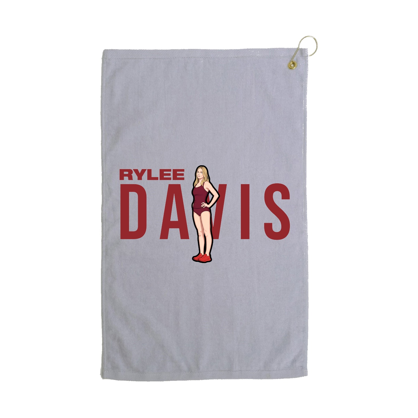 Golf Towel — Player Name in Grey