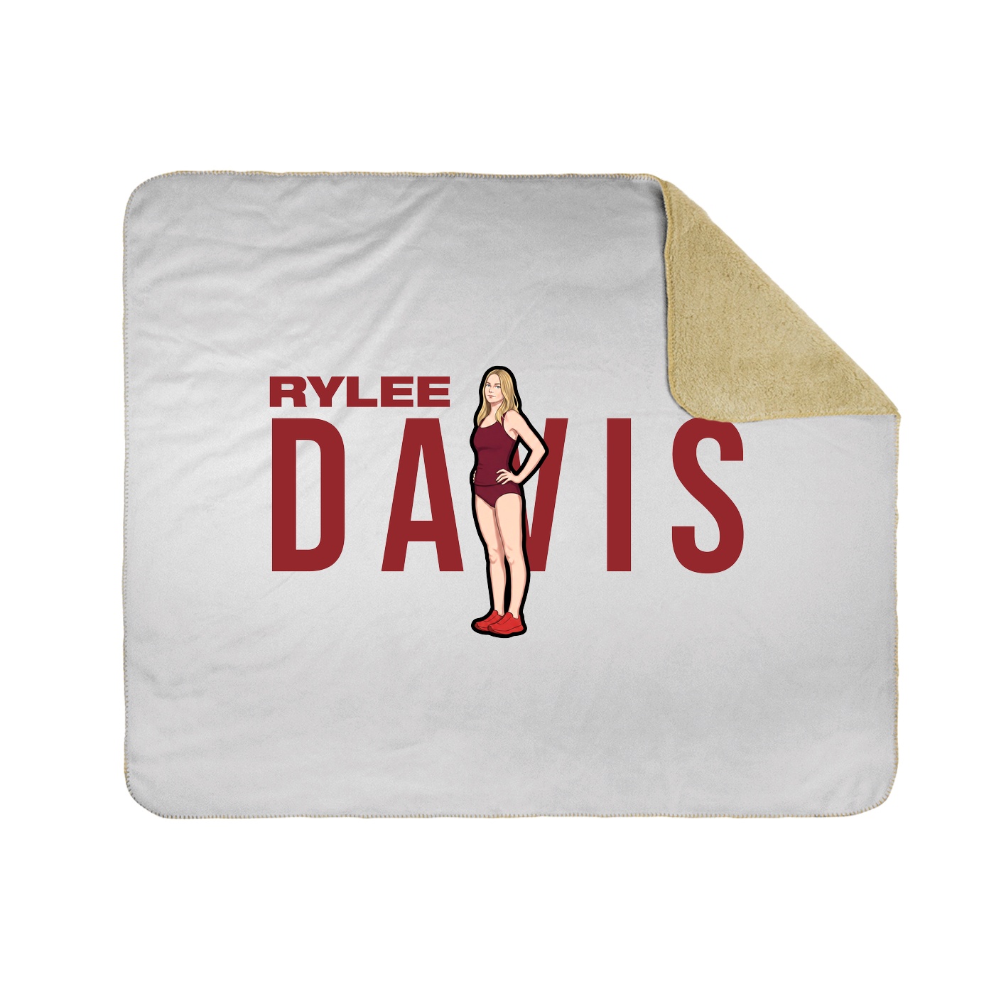 Throw Blanket — Player Name in White