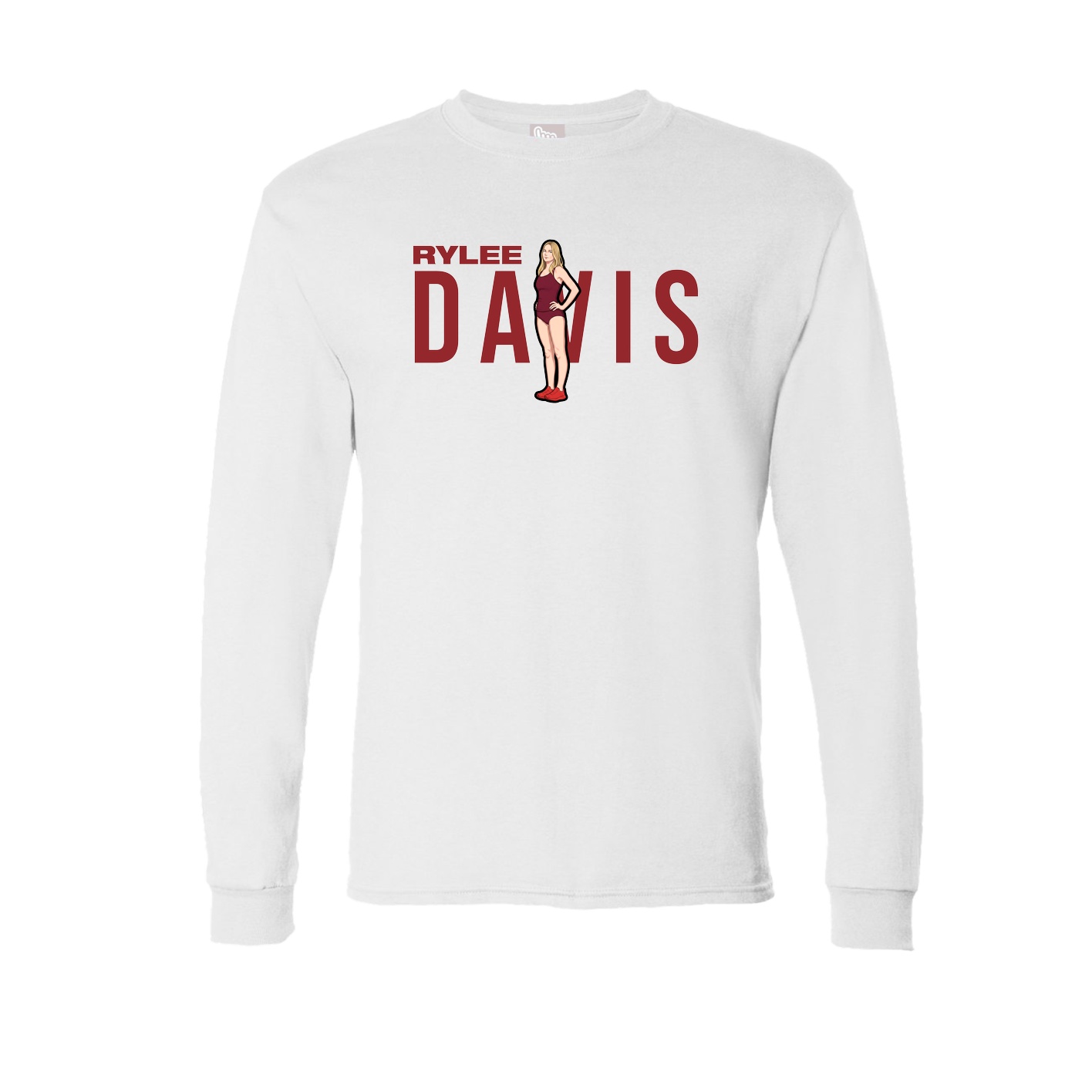 Long Sleeve Tee — Player Name in White