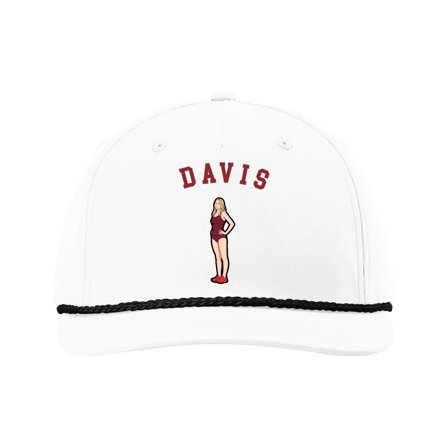 Five-Panel Classic Rope Cap — Shirsey Arch in White