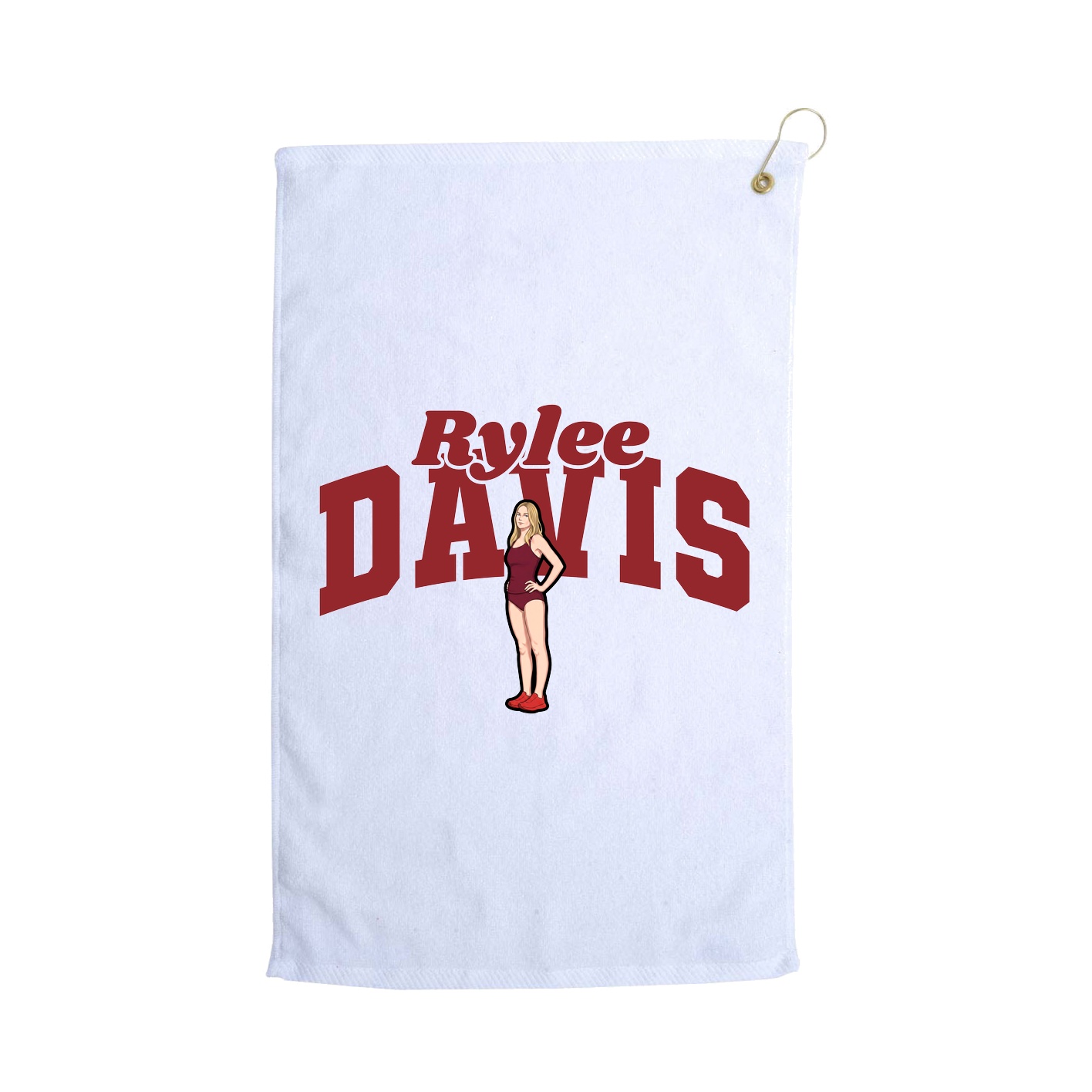 Golf Towel — Signature Arch in White
