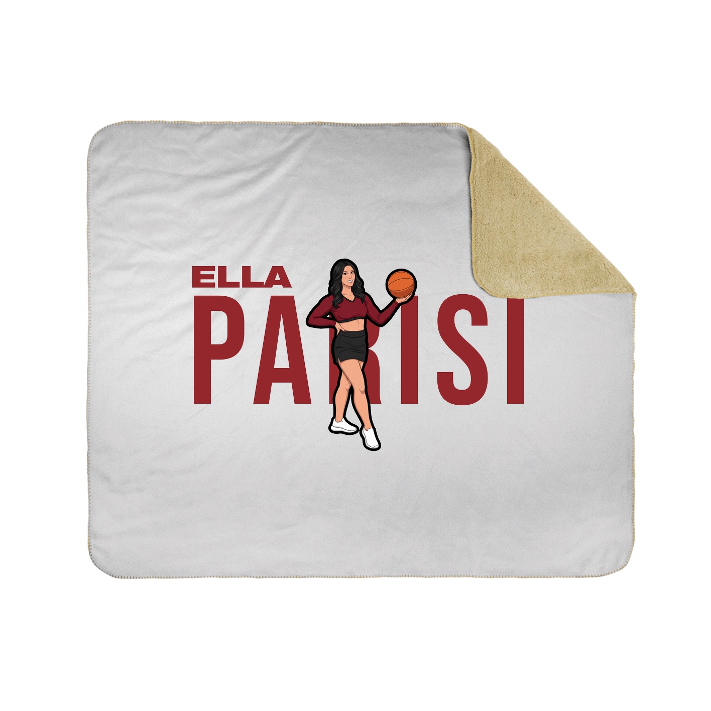 Throw Blanket — Player Name in White