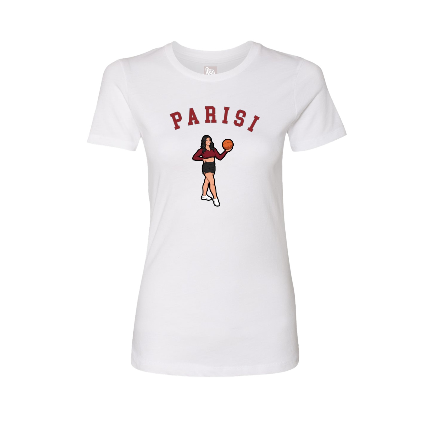 Fitted Women's Tee — Shirsey Arch in White
