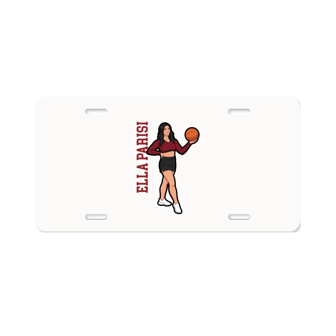 License Plate — Name Vertical in Classic