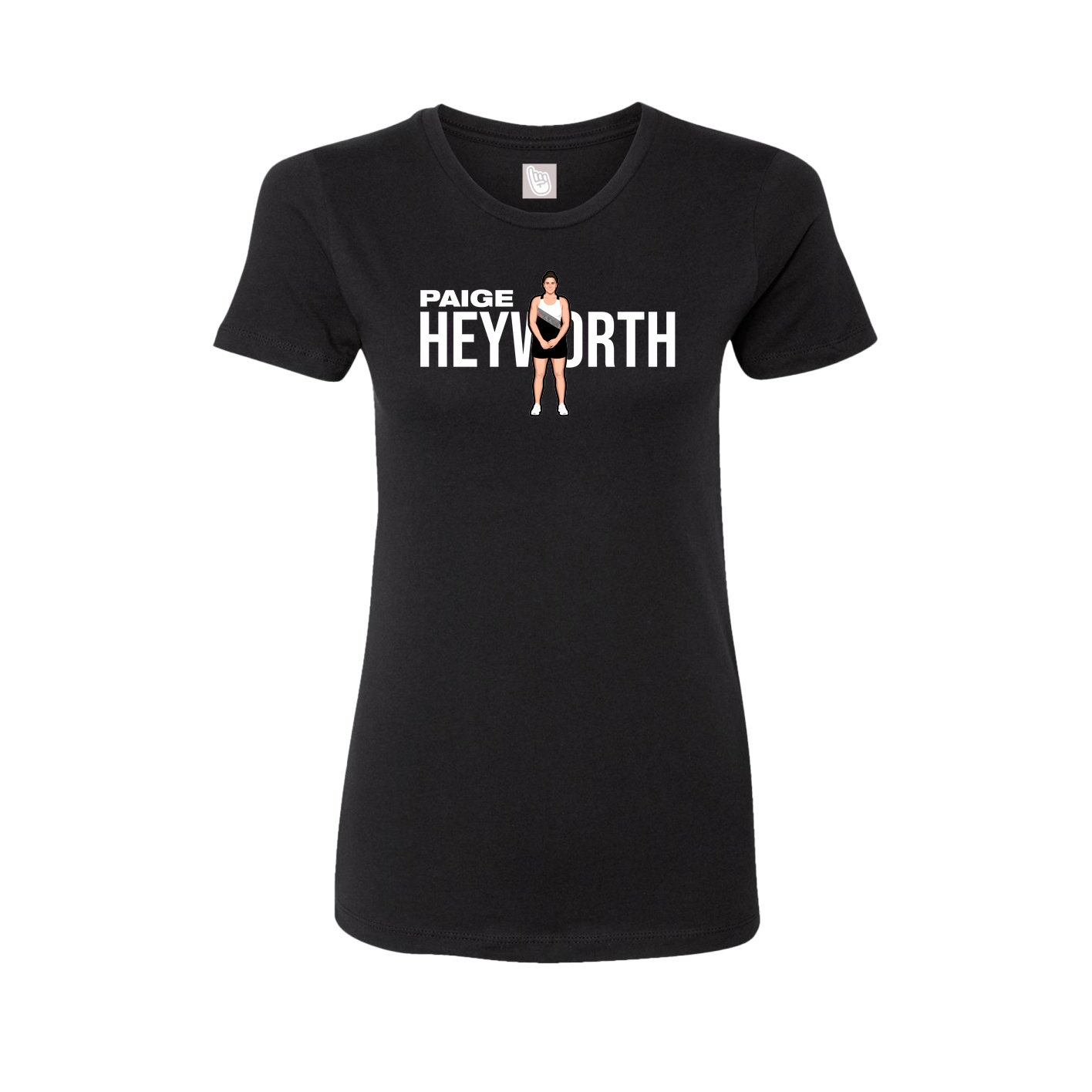 Fitted Women's Tee — Player Name in Black